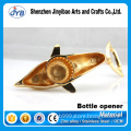 Creative new custom metal gold plated 3D dolphin shape bottle opener for sale